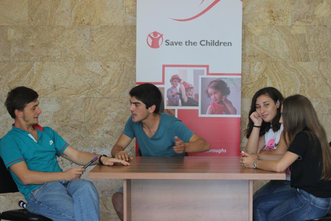 Young people staging their performance to discuss career planning problems
